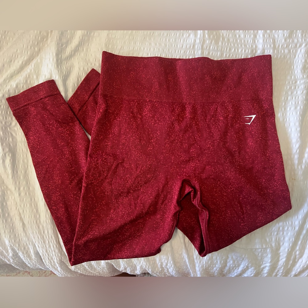 Seamless Gymshark Leggings in Red Speckled (new without tags)